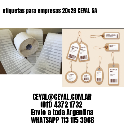 etiquetas para empresas 20×29 CEYAL SA