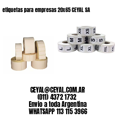 etiquetas para empresas 20×65 CEYAL SA