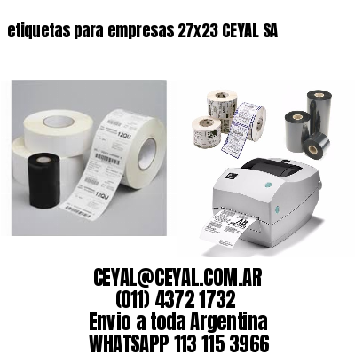 etiquetas para empresas 27×23 CEYAL SA