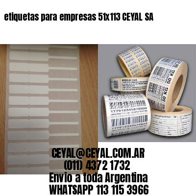 etiquetas para empresas 51×113 CEYAL SA