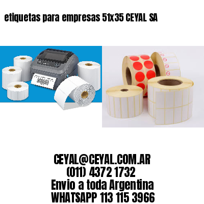 etiquetas para empresas 51×35 CEYAL SA