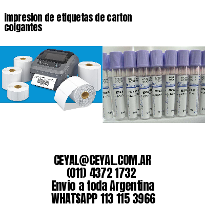 impresion de etiquetas de carton colgantes