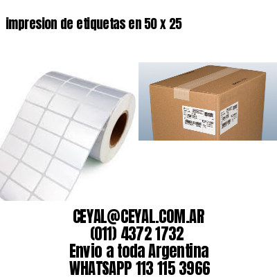 impresion de etiquetas en 50 x 25