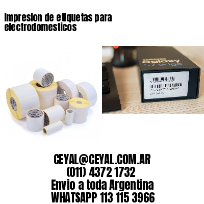 impresion de etiquetas para electrodomesticos