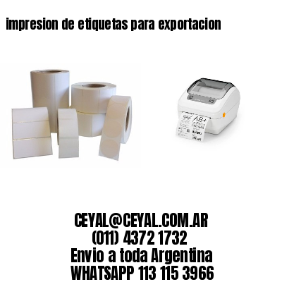 impresion de etiquetas para exportacion