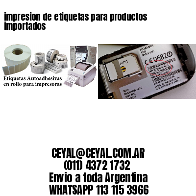 impresion de etiquetas para productos importados