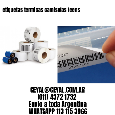 etiquetas termicas camisolas teens