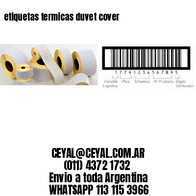 etiquetas termicas duvet cover