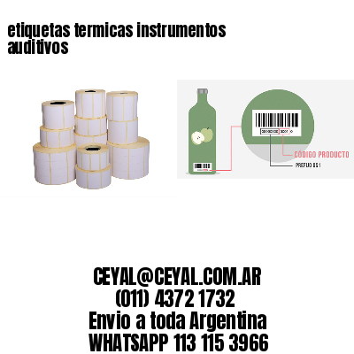 etiquetas termicas instrumentos auditivos