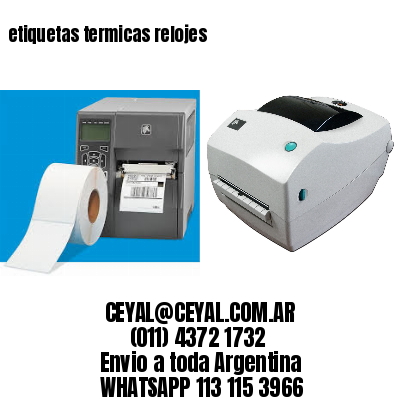 etiquetas termicas relojes