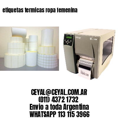 etiquetas termicas ropa femenina