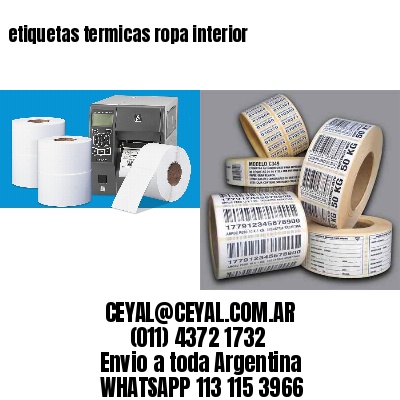 etiquetas termicas ropa interior