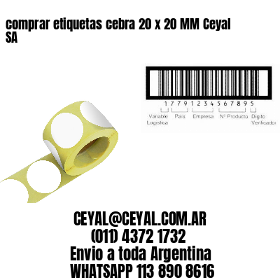 comprar etiquetas cebra 20 x 20 MM Ceyal SA