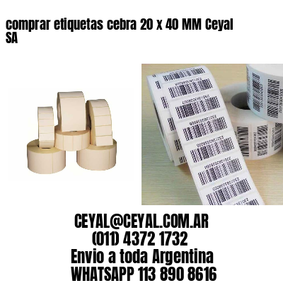 comprar etiquetas cebra 20 x 40 MM Ceyal SA