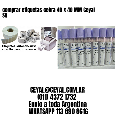 comprar etiquetas cebra 40 x 40 MM Ceyal SA