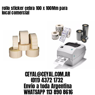 rollo sticker cebra 100 x 100Mm para local comercial