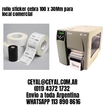 rollo sticker cebra 100 x 30Mm para local comercial