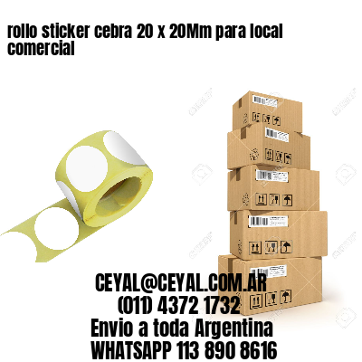 rollo sticker cebra 20 x 20Mm para local comercial