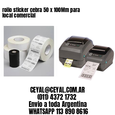 rollo sticker cebra 50 x 100Mm para local comercial