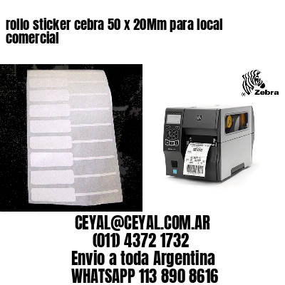 rollo sticker cebra 50 x 20Mm para local comercial