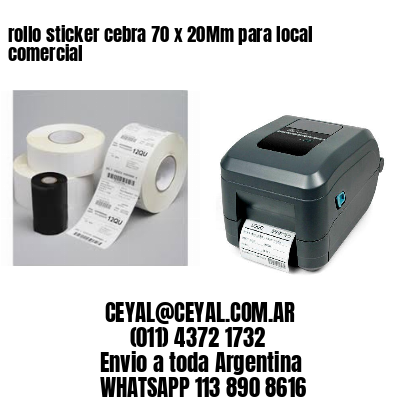 rollo sticker cebra 70 x 20Mm para local comercial