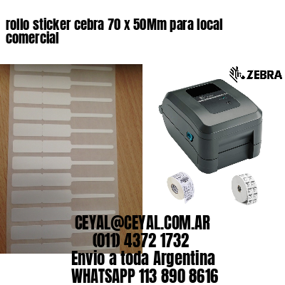 rollo sticker cebra 70 x 50Mm para local comercial