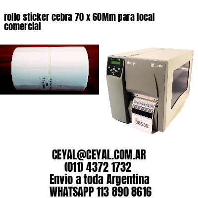 rollo sticker cebra 70 x 60Mm para local comercial