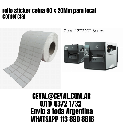 rollo sticker cebra 80 x 20Mm para local comercial