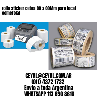rollo sticker cebra 80 x 80Mm para local comercial