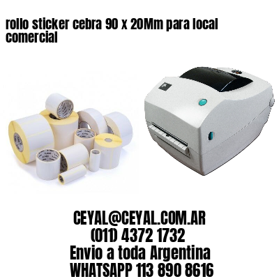 rollo sticker cebra 90 x 20Mm para local comercial