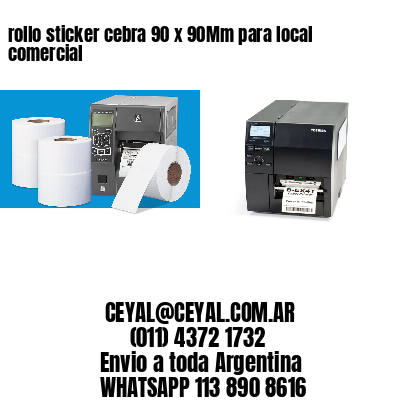 rollo sticker cebra 90 x 90Mm para local comercial