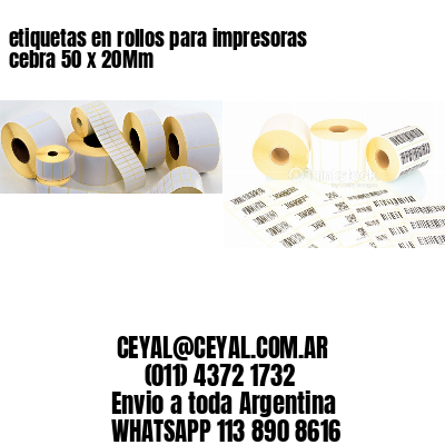 etiquetas en rollos para impresoras cebra 50 x 20Mm