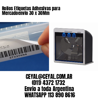 Rollos Etiquetas Adhesivas para Mercadoenvio 30 x 30Mm