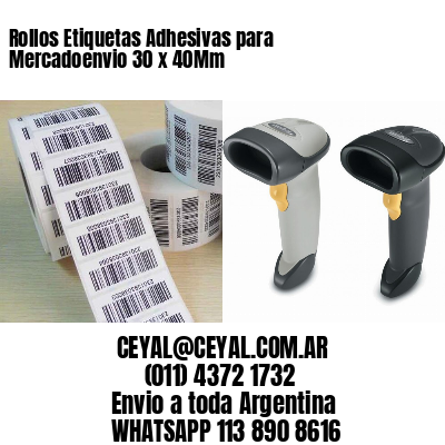 Rollos Etiquetas Adhesivas para Mercadoenvio 30 x 40Mm