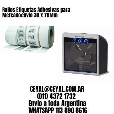 Rollos Etiquetas Adhesivas para Mercadoenvio 30 x 70Mm