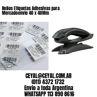 Rollos Etiquetas Adhesivas para Mercadoenvio 40 x 40Mm