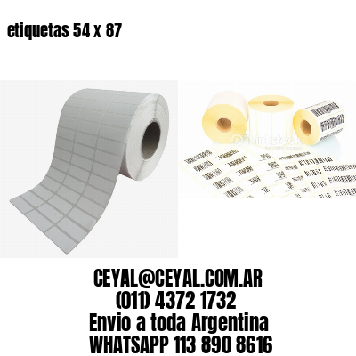 etiquetas 54 x 87