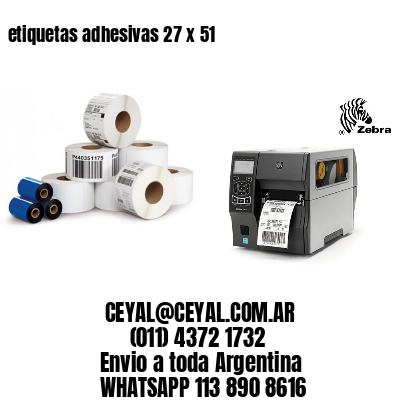 etiquetas adhesivas 27 x 51