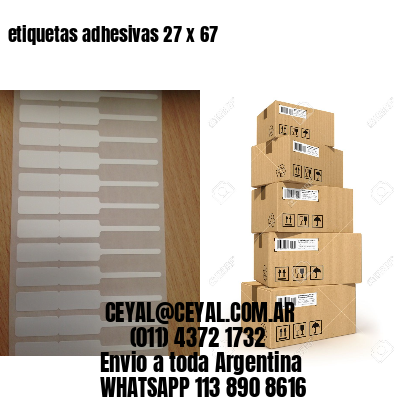 etiquetas adhesivas 27 x 67