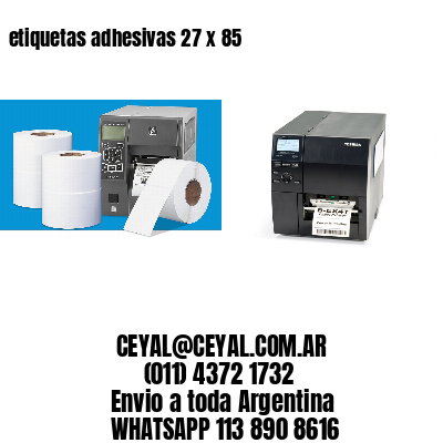 etiquetas adhesivas 27 x 85