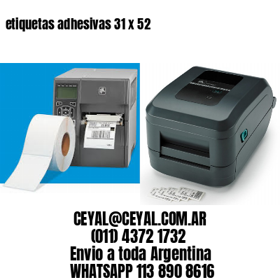 etiquetas adhesivas 31 x 52