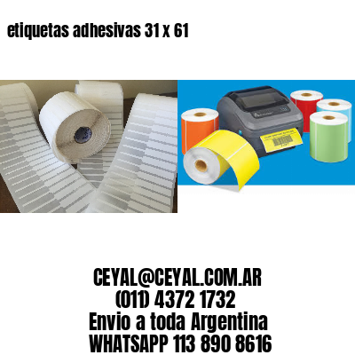 etiquetas adhesivas 31 x 61