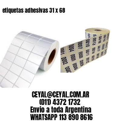 etiquetas adhesivas 31 x 68