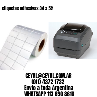 etiquetas adhesivas 34 x 52