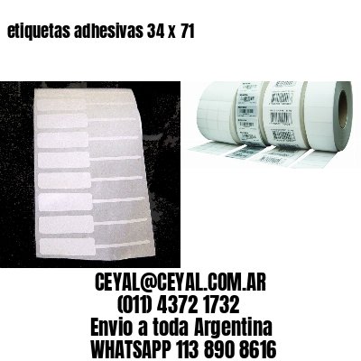 etiquetas adhesivas 34 x 71
