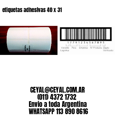 etiquetas adhesivas 40 x 31