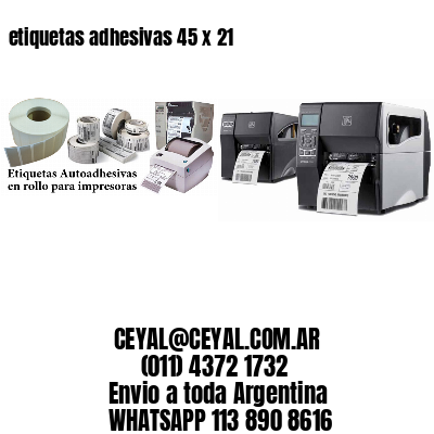 etiquetas adhesivas 45 x 21