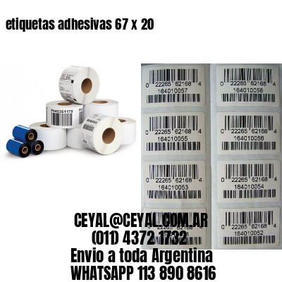 etiquetas adhesivas 67 x 20