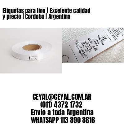 Etiquetas para lino | Excelente calidad y precio | Cordoba | Argentina