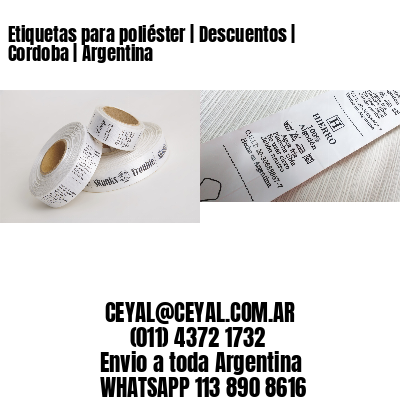 Etiquetas para poliéster | Descuentos | Cordoba | Argentina